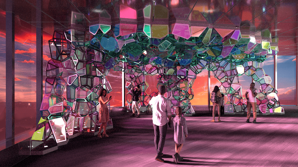 Edge NYC Crystal Cave installation
